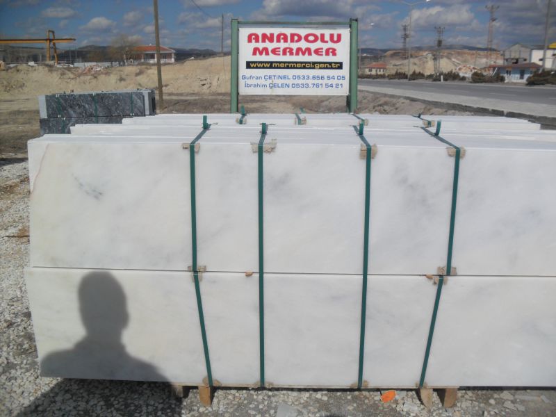 Şeker Afyon Beyaz Denizlik Mermer Cilalı m2 1100 TL /M2 - Görsel 8